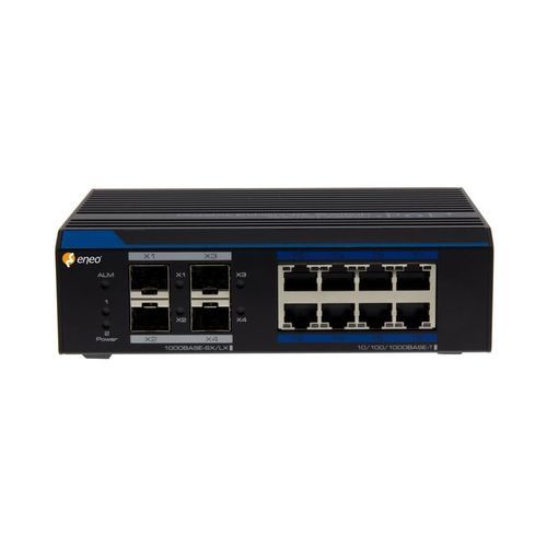 Conmutador Ethernet administrable - IAM-5SG1008MMB - eneo - 8 puertos / gigabit / en riel DIN