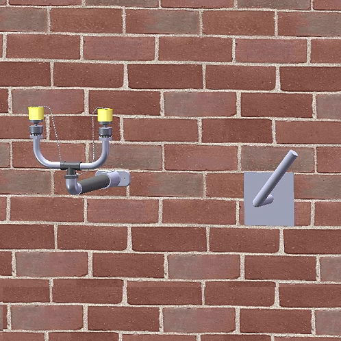 Lavaojos de pared - MB 20 TTW - Matcon B.V. - de exterior / de acero inoxidable