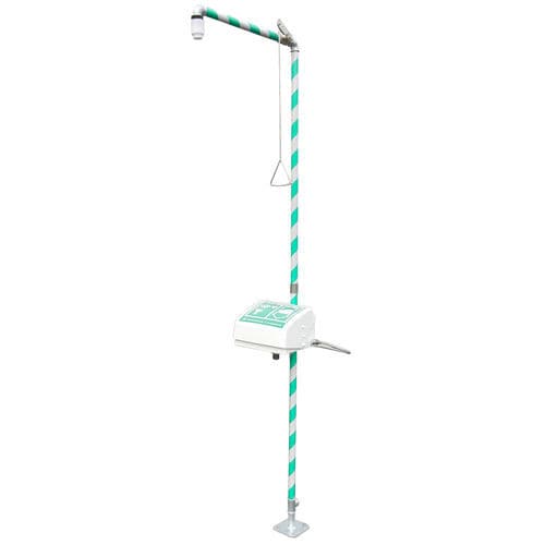 Ducha de seguridad de pie - MB 150/50 1" - Matcon B.V. - de plástico / con lavaojos / de interior