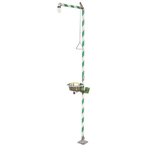 Ducha de seguridad de pie - MB 150/30 1'' - Matcon B.V. - de plástico / con lavaojos y lavacara / de interior