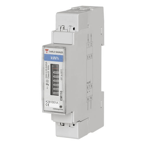 Contador de energía eléctrica monofásico - EM110DINAV81XO1X - CARLO GAVAZZI - en riel DIN
