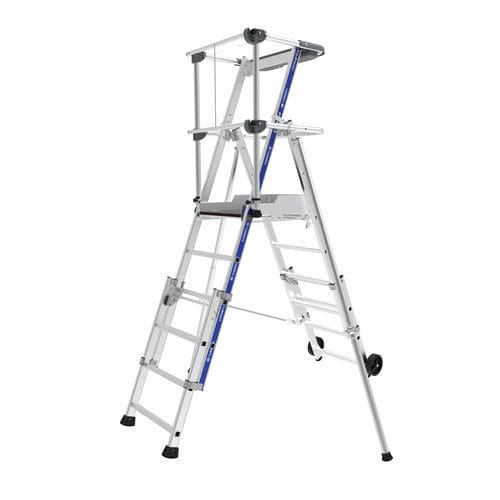 Escalera de aluminio - SHERPASCOPIC - TUBESCA - de plataforma / móvil / telescópica