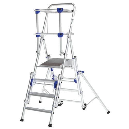 Escalera de aluminio - PROFORT X-TEND - TUBESCA - de plataforma / telescópica / de crinolina