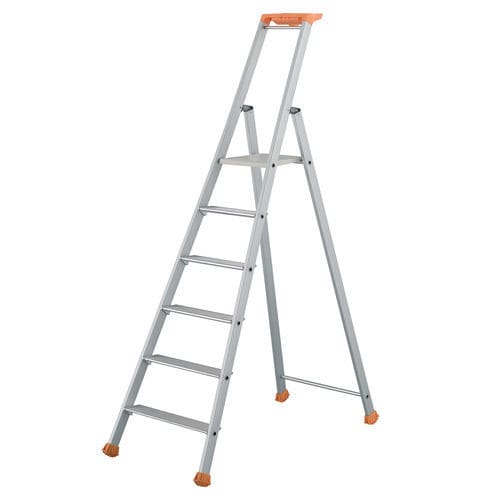Escalera de tijera sobre base fija - MP PRO - TUBESCA - de aluminio