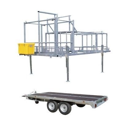 Remolque para contenedores - R200 ROLLER - TUBESCA - para equipamiento industrial / de 2 ejes / compacto