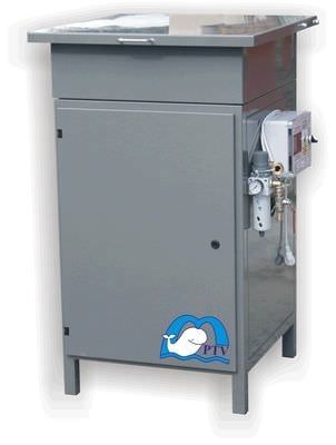 Depósito de almacenaje - 800 x 800 x 1 200 mm | - PTV spol. sr.o. - de abrasivo / para máquina de corte con chorro de agua / de metal