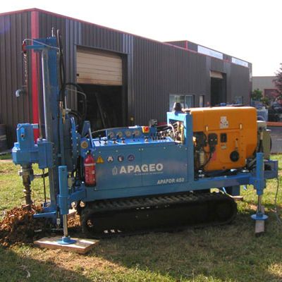 Perforadora de extracción de testigos - APAFOR® 450MP - APAGEO - de micropilote / con orugas / rotativa