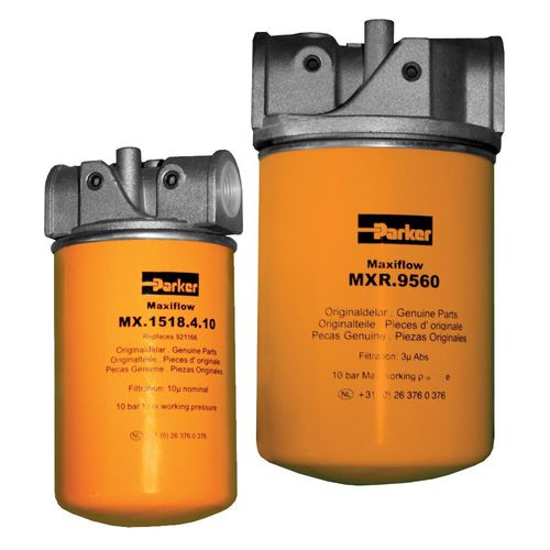 Filtro hidráulico - Maxiflow series - Parker Hydraulic and Industrial Filtration Divisio - con cesta / a presión / industrial