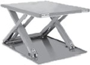 Mesa elevadora de tijera - ADE-WERK - hidráulica / estacionaria / de perfil bajo