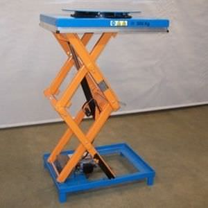 Mesa elevadora de tijera - HT-T-H-005-2021-90 - ADE-WERK - hidráulica / estacionaria / con tabla giratoria
