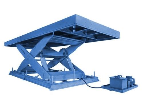 Mesa elevadora de tijera - ADE-WERK - hidráulica / estacionaria