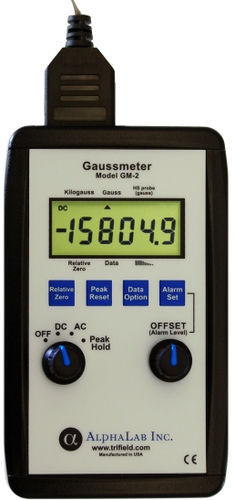 Gausímetro portátil - GM2  - AlphaLab Inc. - USB