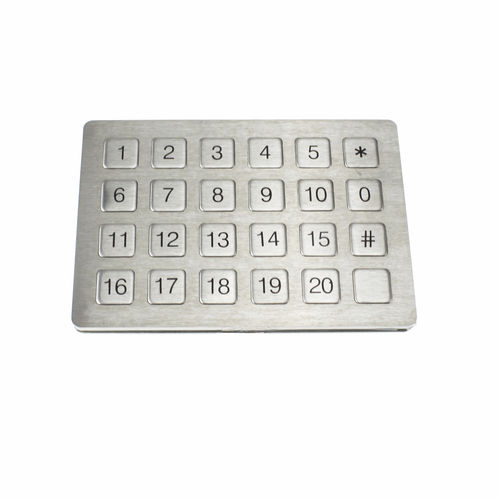 Teclado numérico 24 teclas - KP9 - HONGKONG KOON TECHNOLOGY LTD - empotrable / de acero inoxidable / de caucho