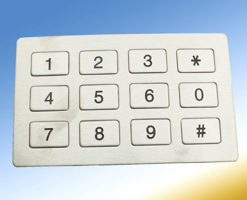 Teclado numérico 12 teclas - KP5 - HONGKONG KOON TECHNOLOGY LTD - empotrable / de acero inoxidable / de caucho