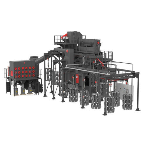 Granalladora con gancho - Cym Materiales - para metal / para productos a granel / continua