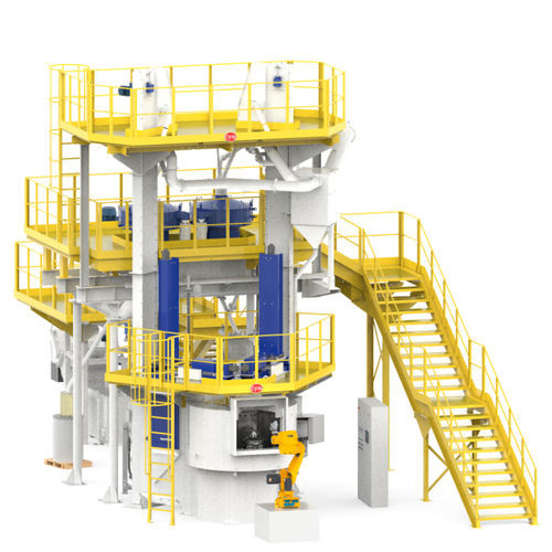 Granalladora de banda - Cym Materiales - con mesa giratoria / de turbina / para productos a granel