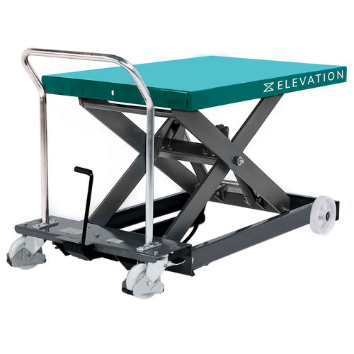 Mesa elevadora de doble tijera - Advanced Handling - hidráulica / con pedal / móvil