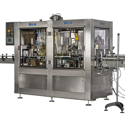 Llenadora taponadora etiquetadora automática - BI 78 - Telm srl - para productos cosméticos / para productos fitosanitarios / para bombonas