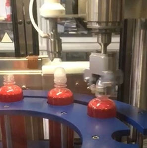 Llenadora taponadora etiquetadora automática - MONO 54 - Telm srl - rotativa / de sirope / para productos cosméticos
