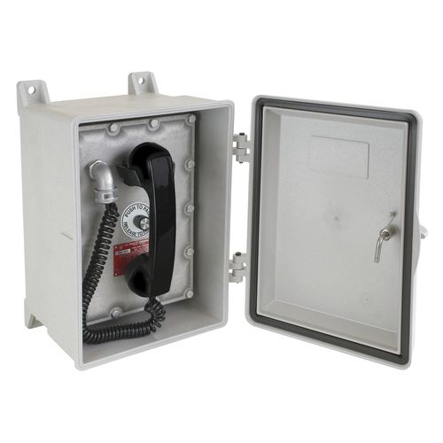 Terminal telefónico analógico - 7805-001 - GAI-TRONICS - de exterior / de pared / con puerta de protección