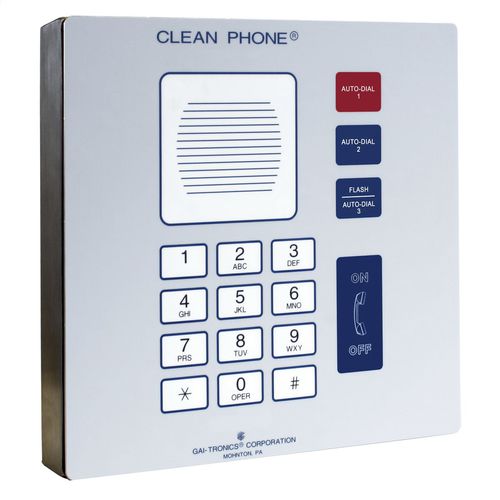 Teléfono analógico - 295-001W - GAI-TRONICS - para sala blanca / de pared / de manos libres