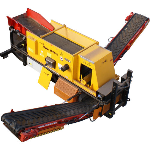 Separador de desechos - MWA 1000 E - HAMMEL Recyclingtechnik GmbH - de tambor