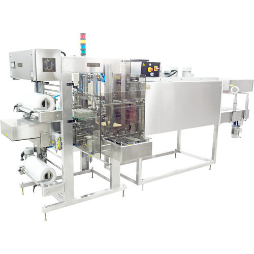 Retractiladora automática - SLC - Autopack Co., Ltd. - para botellas de plástico / con de film termorretráctil con barra de soldadura / para films termorretráctiles
