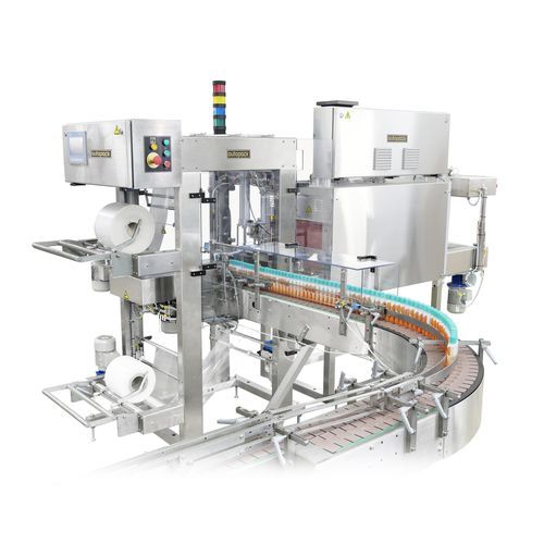 Retractiladora automática - SLO series - Autopack Co., Ltd. - para botellas / con de film termorretráctil con barra de soldadura / doble
