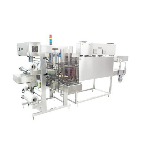 Retractiladora automática - SLC - Autopack Co., Ltd. - para botellas de plástico / con de film termorretráctil con barra de soldadura / para films termorretráctiles