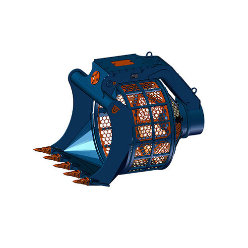 Cuchara cribadora - BVR series - Trevi Benne - para excavadora / 5 dientes / empernado