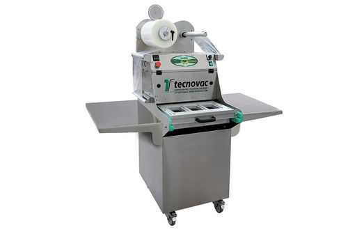 Operculadora lineal - OLYMPIA - Tecnovac - semiautomática / con MAP / para la industria alimentaria