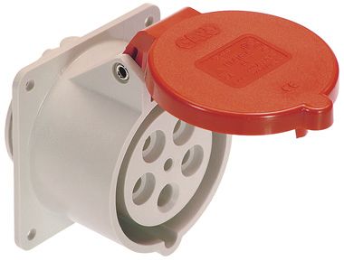 Tomacorriente para montar sobre panel - 16 - 32 A, 250 - 400 V - as - Schwabe GmbH - empotrable / a prueba de choques / CEE