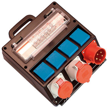 Caja eléctrica equipada - 16 - 32 A, max. 440 V - as - Schwabe GmbH - de pared / de plástico / para rack para distribución eléctrica