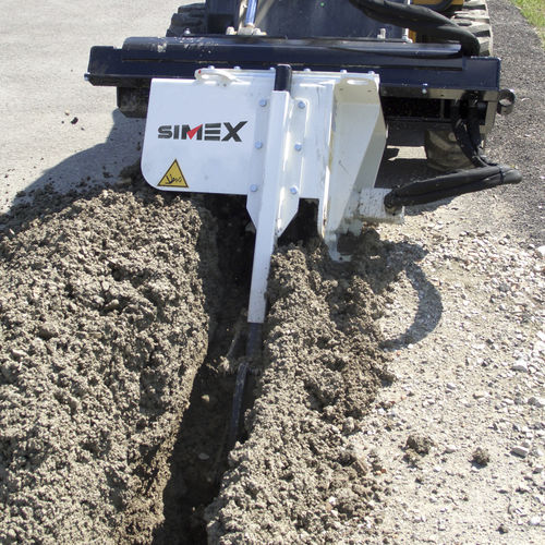 Zanjadora con cadena - CHD 90 - Simex S.r.l - de orugas / para minicargadora compacta