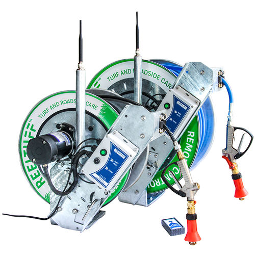 Enrollador de tubo - Reel Tuff™ - SPRAY NOZZLE ENGINEERING - motorizado / para uso intensivo / para obra de construcción