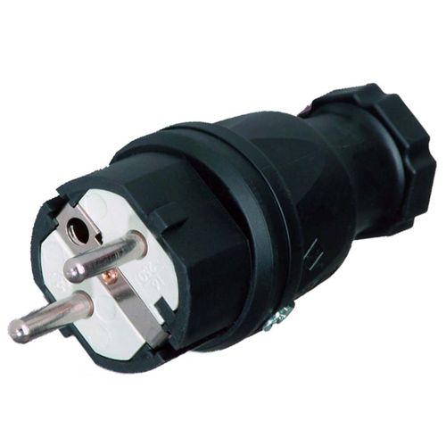 Enchufe y tomacorriente IP44 - 9016 000, 9027000 - Müller Plastik GmbH - robusta / 2 polos / con puesta a tierra