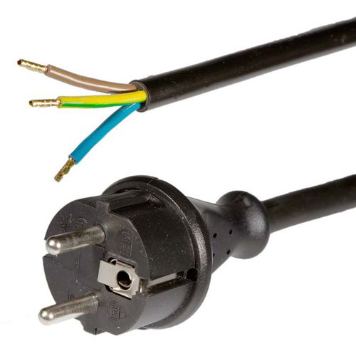 Cordón eléctrico con toma - 2511, 2521, 2531, 2541 Series - Müller Plastik GmbH