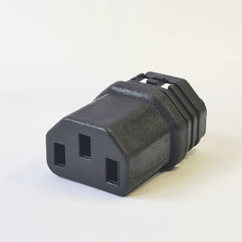 Conector de inserción hembra - C13 - Müller Plastik GmbH - 2 polos / con puesta a tierra / para toma de corriente