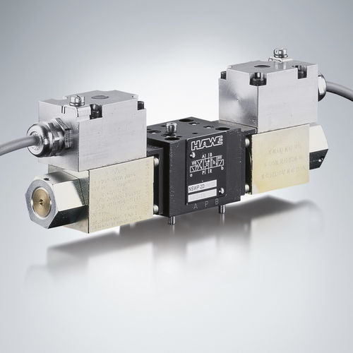 Distribuidor hidráulico de cajón - NSWP 2 series - HAWE Hydraulik SE - accionado por solenoide / proporcional / compacto