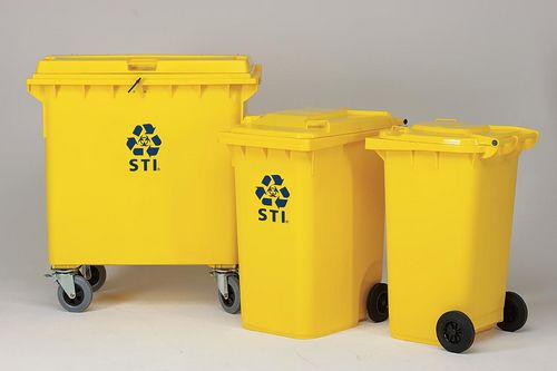 Contenedor de residuos de plástico - MGB ZHA series - Engels Manutention et Environnement - para residuos médicos / con 2 ruedas