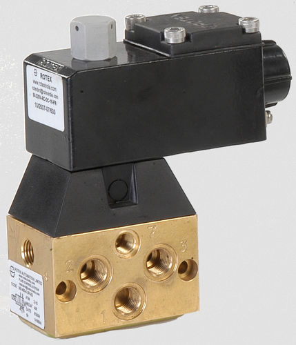 Electroválvula de control asistido - 52400 - Rotex Automation Limited - de 5 vías / NC / para gas