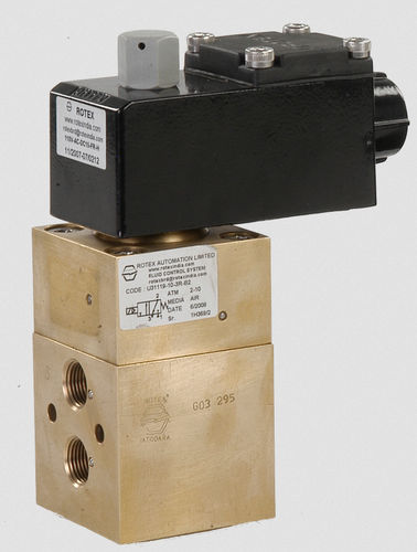 Electroválvula de control asistido - P3003V01 - Rotex Automation Limited - de 3 vías / normalmente abierta / para gas