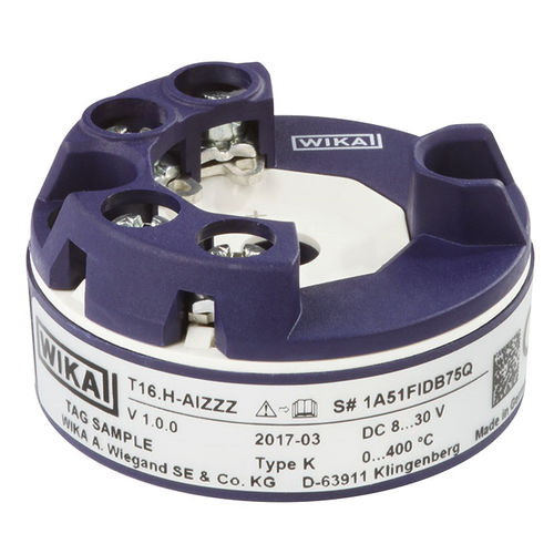 Transmisor de temperatura digital - T16 - WIKA Alexander Wiegand SE & Co. KG - en cabeza de sonda / en riel DIN / termopar
