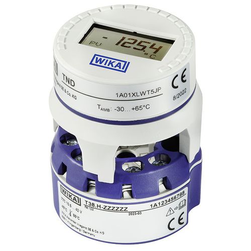 Transmisor de temperatura en riel DIN - T38 - WIKA Alexander Wiegand SE & Co. KG - termopar / 2 hilos / universal