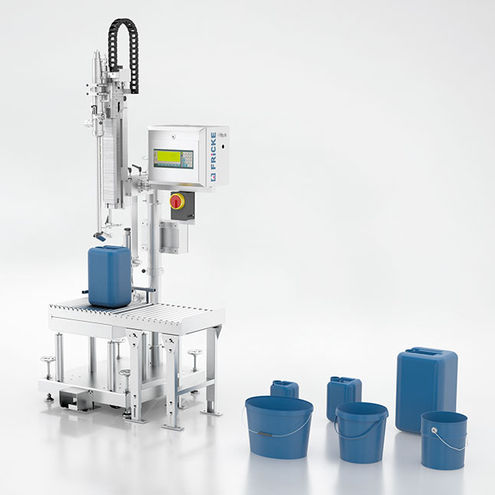Llenadora semiautomática - EFS 51 - FRICKE Abfülltechnik GmbH & Co. KG - de botes / de bidones / de cubos