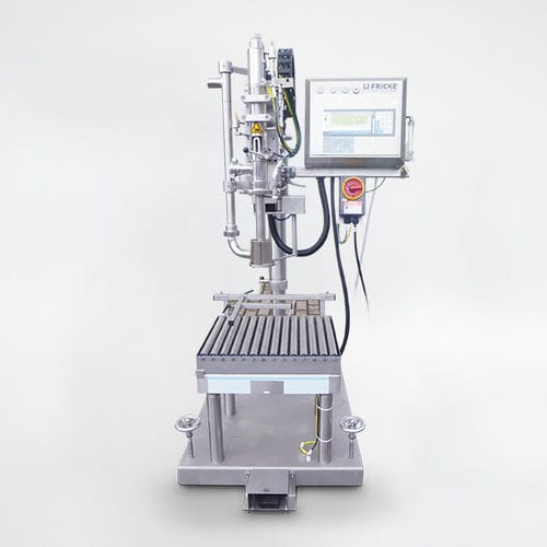 Llenadora semiautomática - EFS 31 - FRICKE Abfülltechnik GmbH & Co. KG - de cubos / de bidones / encapsulada
