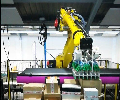 Despaletizador robotizado - Fives Cinetic SAS - de botellas / para la industria / de bolsas
