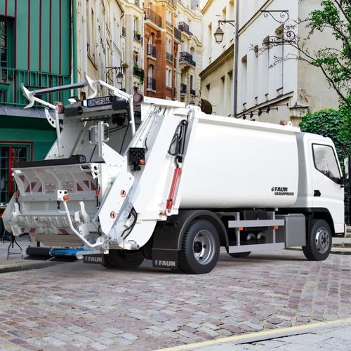 Camión de basura carga trasera - VARIOPRESS COMPACT - FAUN Umwelttechnik GmbH & Co. KG - diésel / eléctrico / con compactador