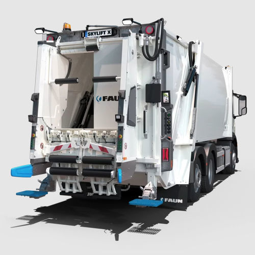 Elevador para barriles hidráulico - SKYLIFT X - FAUN Umwelttechnik GmbH & Co. KG - automático / mecánico / de desempolvado