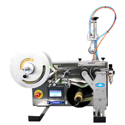 Etiquetadora semiautomática - MCP140T - MARCOPACK - para botellas / para tuberías / para botellas de champán